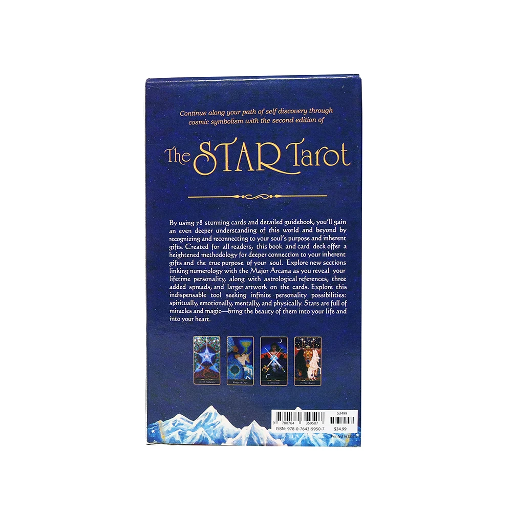 Star Tarot Cards.Tarot Cards  for Beginners with PDF Guidebook Full English Read Fate Deck Board Game