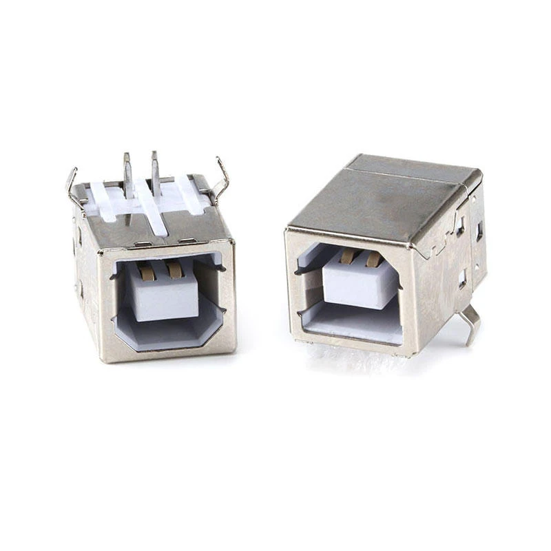 BF 90 Degrees Vertical 180 Degrees Square Port USB Socket B Female Full Copper D Type Port Printer Interface USB-BF