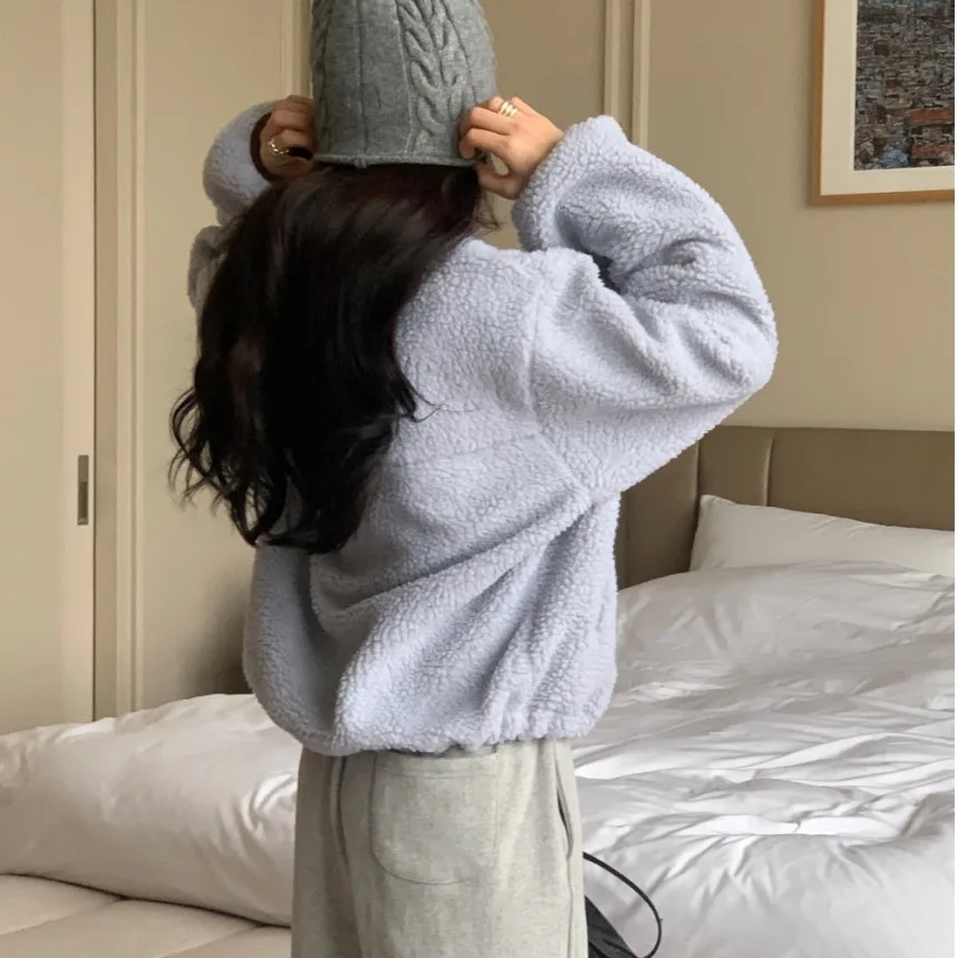 سترة نسائية كبيرة الحجم Fce Jaet دافئة متعددة الاستخدامات غير رسمية Sle Dongdaemun Ins خريف شتاء جديد وصول ملابس الشارع #5