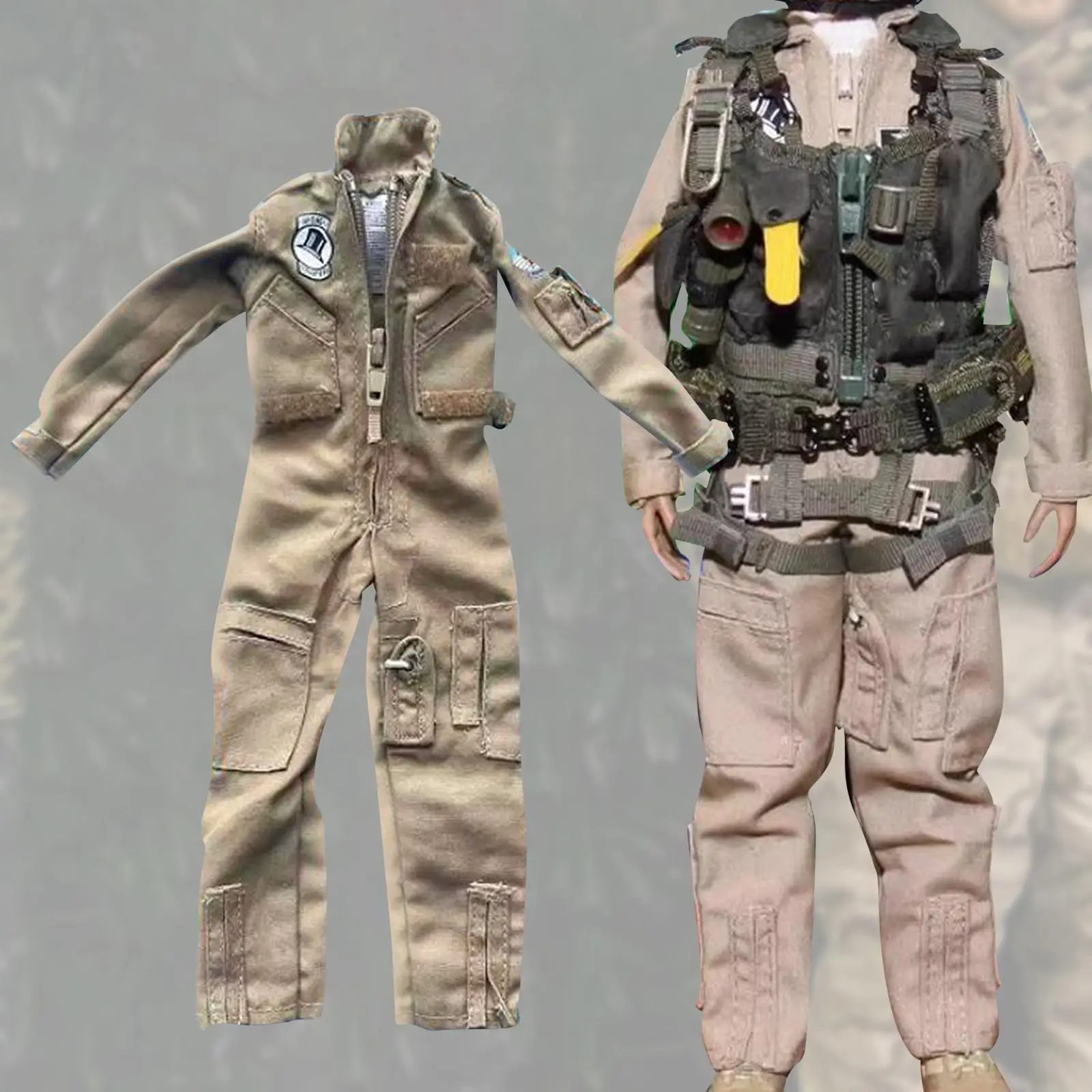 

1/6 Scale Action Figures Aviation Uniform Doll Clothes Cosplay Miniature Kids Adults Gifts Model 12" Soldier Jumpsuit Outfits