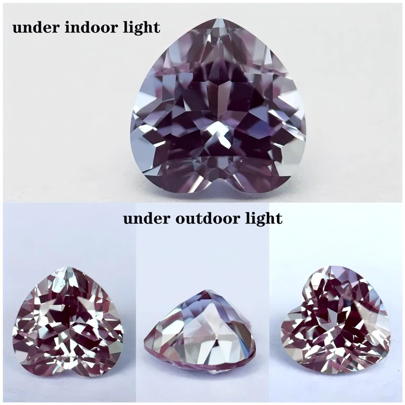 Laborgezüchteter Alexandrit in Ovalform, Farbwechselnder Stein, Laborgezüchteter Diamant für DIY-Schmuckherstellung mit Zertifikat – Detail 5