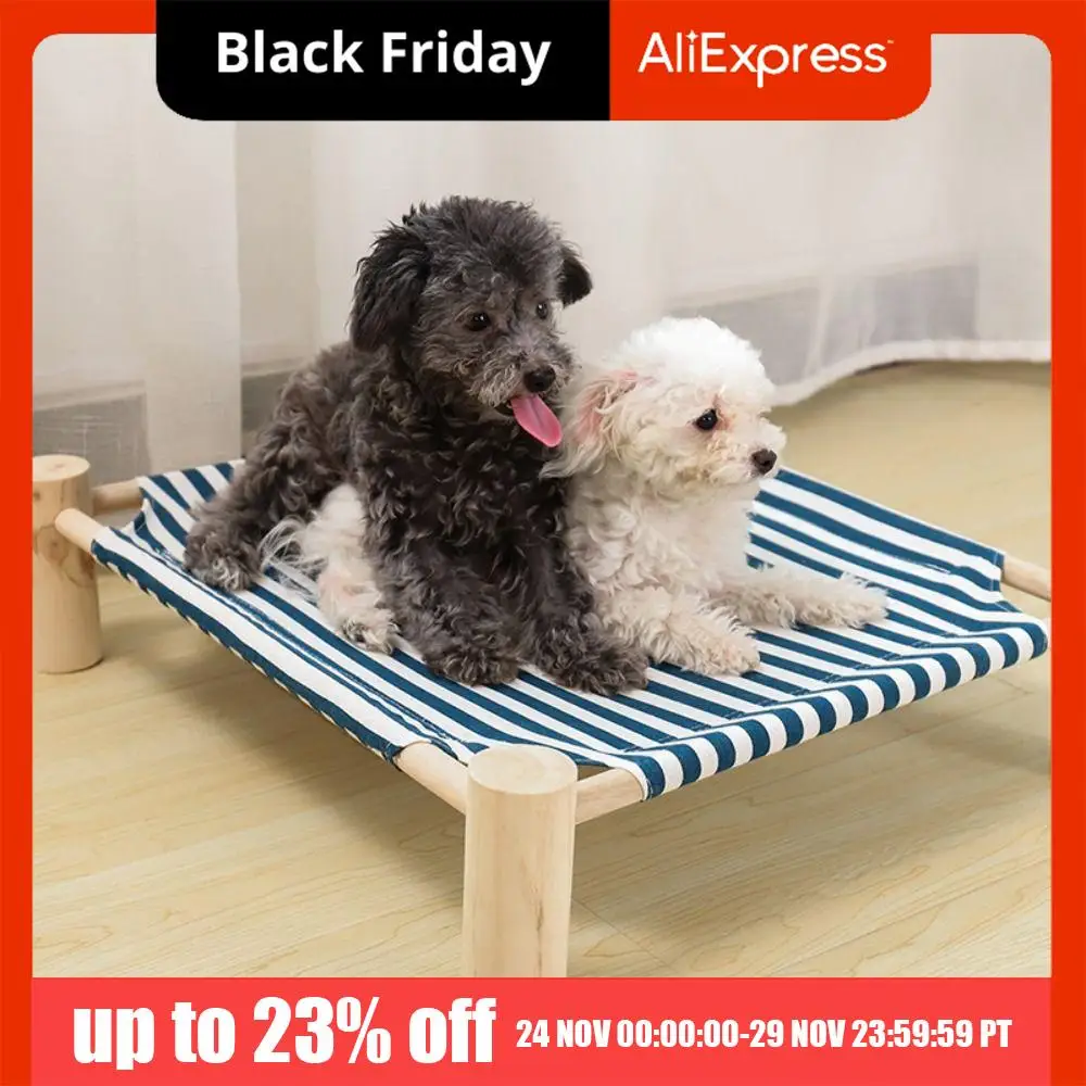

Cushion Detachable Swing Bed Wooden Frame Comfortable Camp Bed Portable Replacement Cooling Bed For Cats