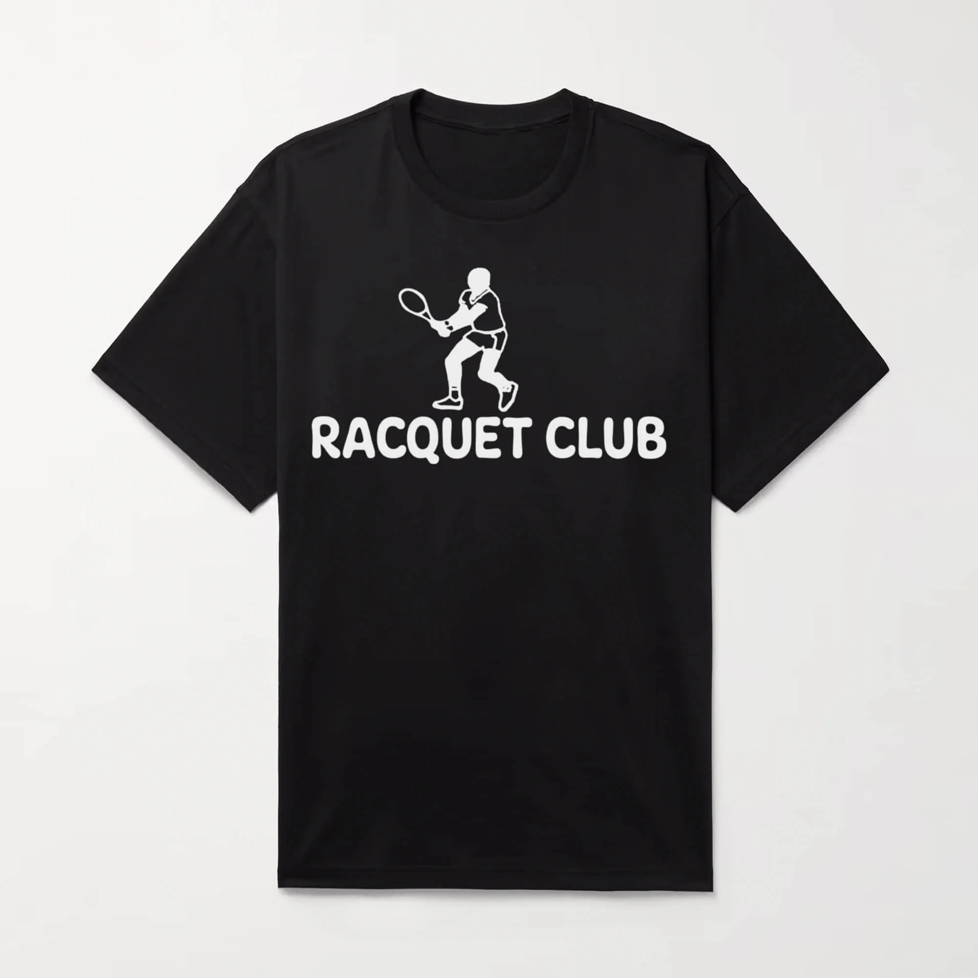 

Mens Luxury Brand Tshirt RACQUET CLUB Funny Original Designer T Shirt Cotton Casual Streetwear Short Sleeve Top Tee