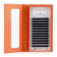 6D Mink Individual Lashes W Shape Automatic Flowering Bloom Premade Fans Eyelash Extensions Natural Soft Light Full Dense