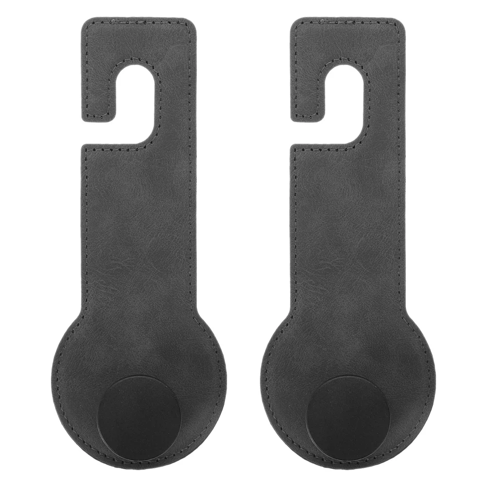 

1Pair Car Seat Headrest Storage Hooks PU Material Hidden Hanger Holder for Car Bags Purses Coats Organization Vehicle