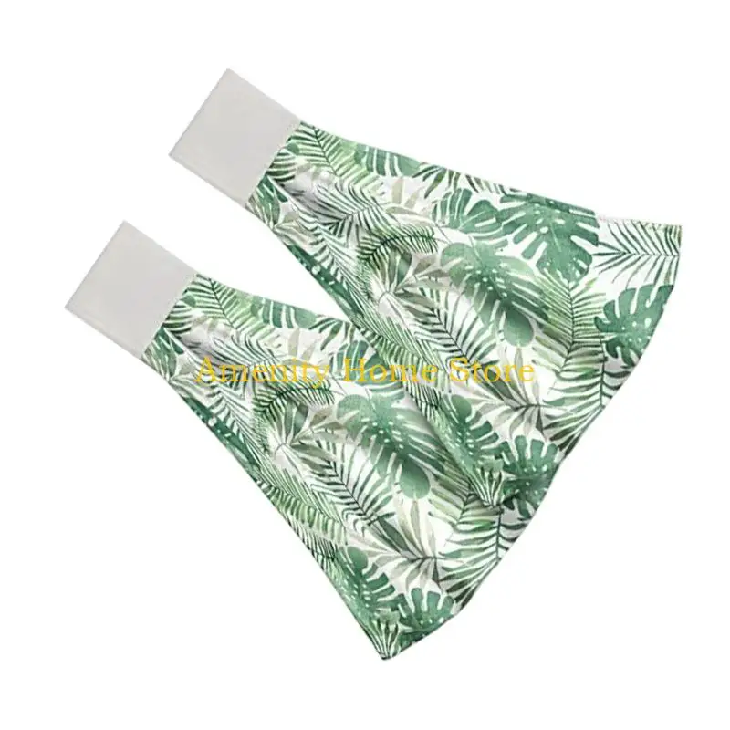 F26C Print Hanging Kitchen Towels Tie Hand Towel Set of 2 Soft Absorbent Quick Drying Decorative Dishclothes for Home