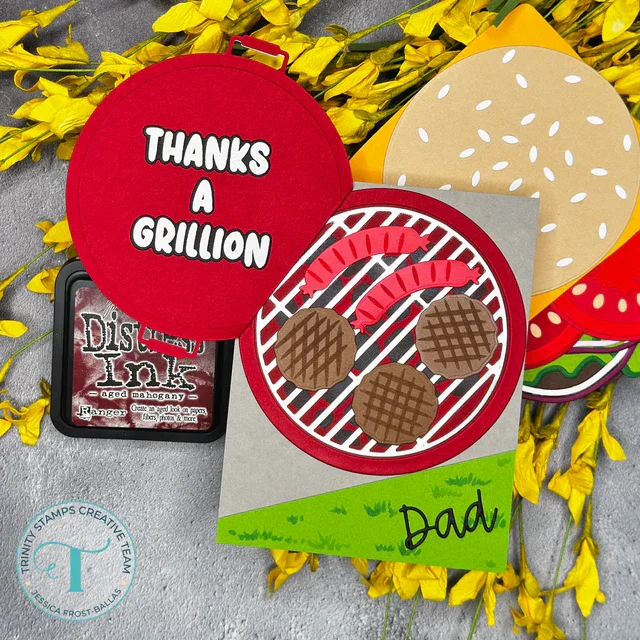 Grate Grillin Hamburger Cake Letter Cutting Dies Stencil for DIY Scrapbook Craft Embellishments Shake Card Polymer Clay 2025 New