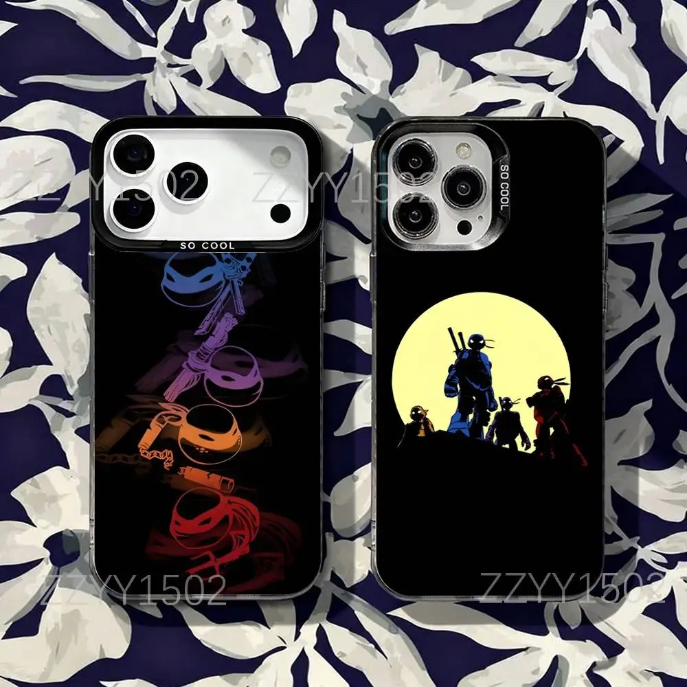 

M-MutantsS N-Ninjas Turtles Phone Case For iPhone 17,16,15,14,13,12,X,8,Pro,Max,Plus,SE4,Air,Mini HD Black IMD Matte