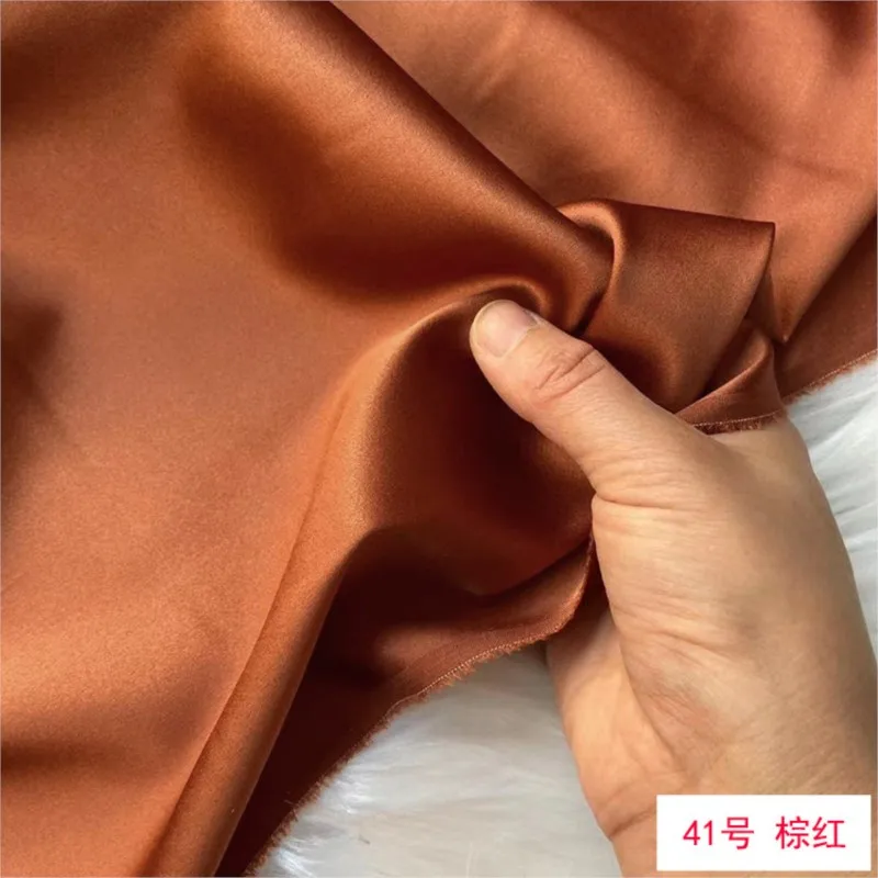 Kain satin sutra stretch 19 momme lebar 140cm untuk pakaian rumah dan kemeja