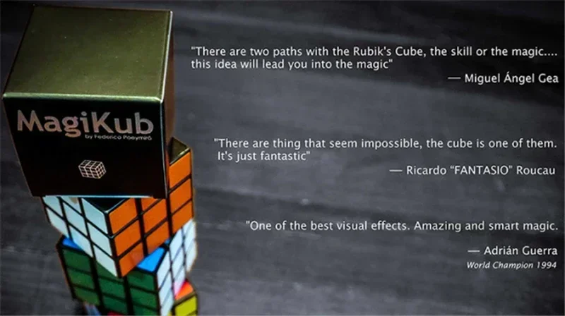 MAGIKUB-Ilusão Magic Trick Cube com ilusão Gimmick, Close-up Magic Cube, Magos Mudança Visual, Acessório