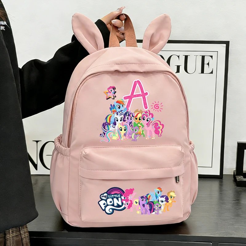 

My Little Pony Backpack Anime Kawaii letter Knapsack Teenager Cartoon Boy Girl School Bag Book Bag Rucksack School Supplies Gift