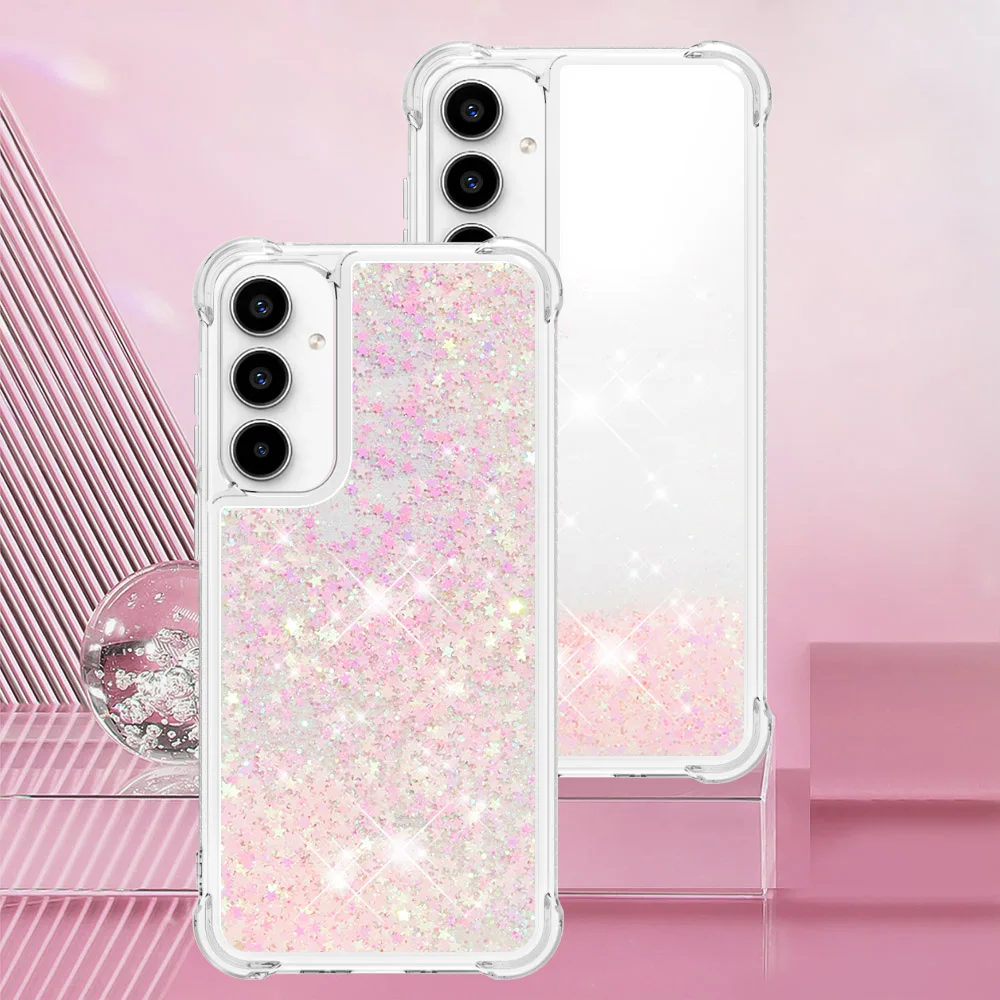 Stoßfeste Glitzer-Flüssig-Quicksand-Hülle für Samsung Galaxy A17 A37 A57 A07 A16 A26 A36 A56 A06 A05 A15 A35 A55 A05 A05S 4G 5G – Detail 4