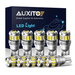 10X W5W светодиодный T10 Светодиодные лампы Canbus 4014 3020SMD для BMW Audi автомобильные парковочные огни внутренняя карта купольные огни 12 В Белый 6500K