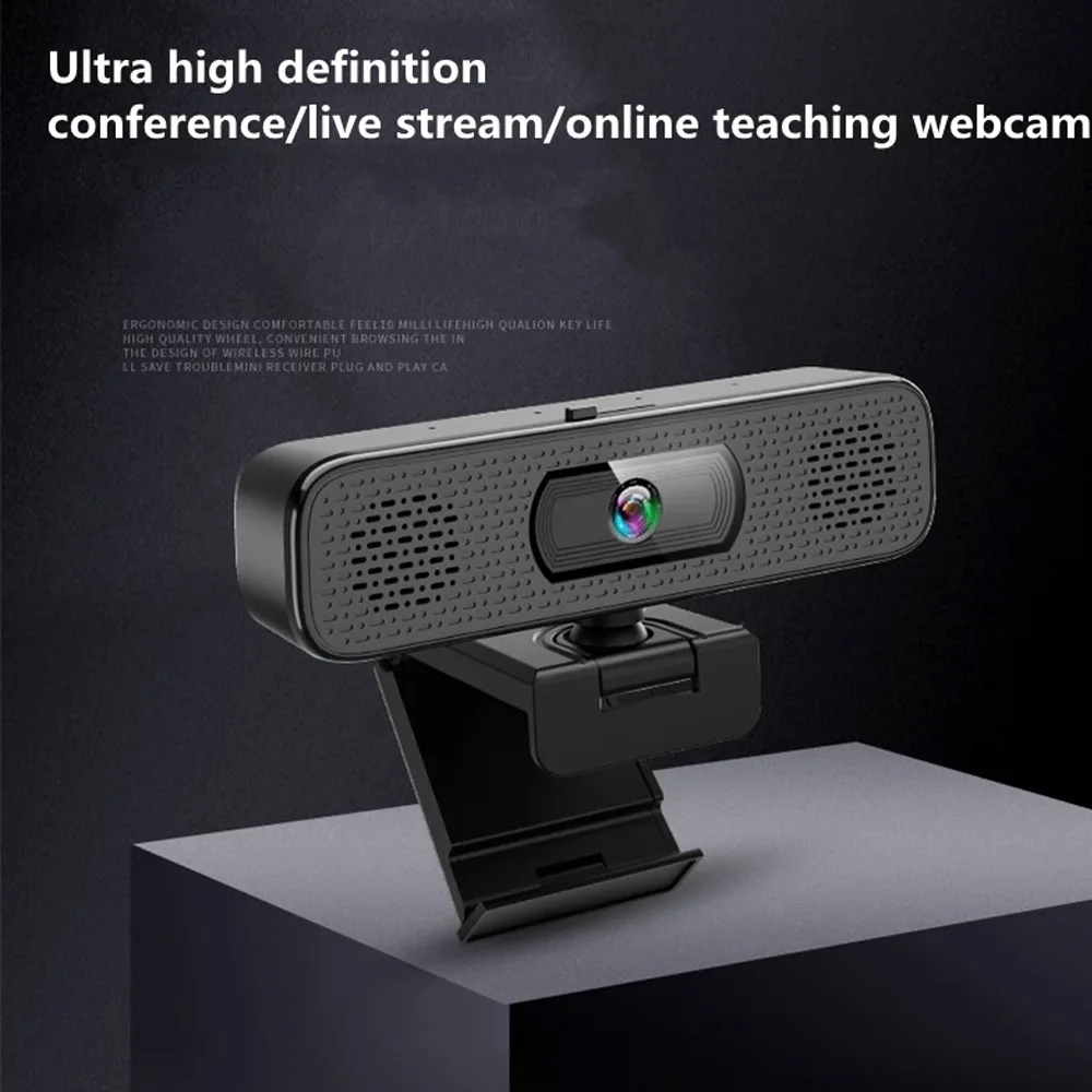 HD Webcam 4K 8MP Ultra Sensor Computer Laptop 1080P Web Cameras Built-in Mic & Speaker for Online Classe Meeting Live Stream