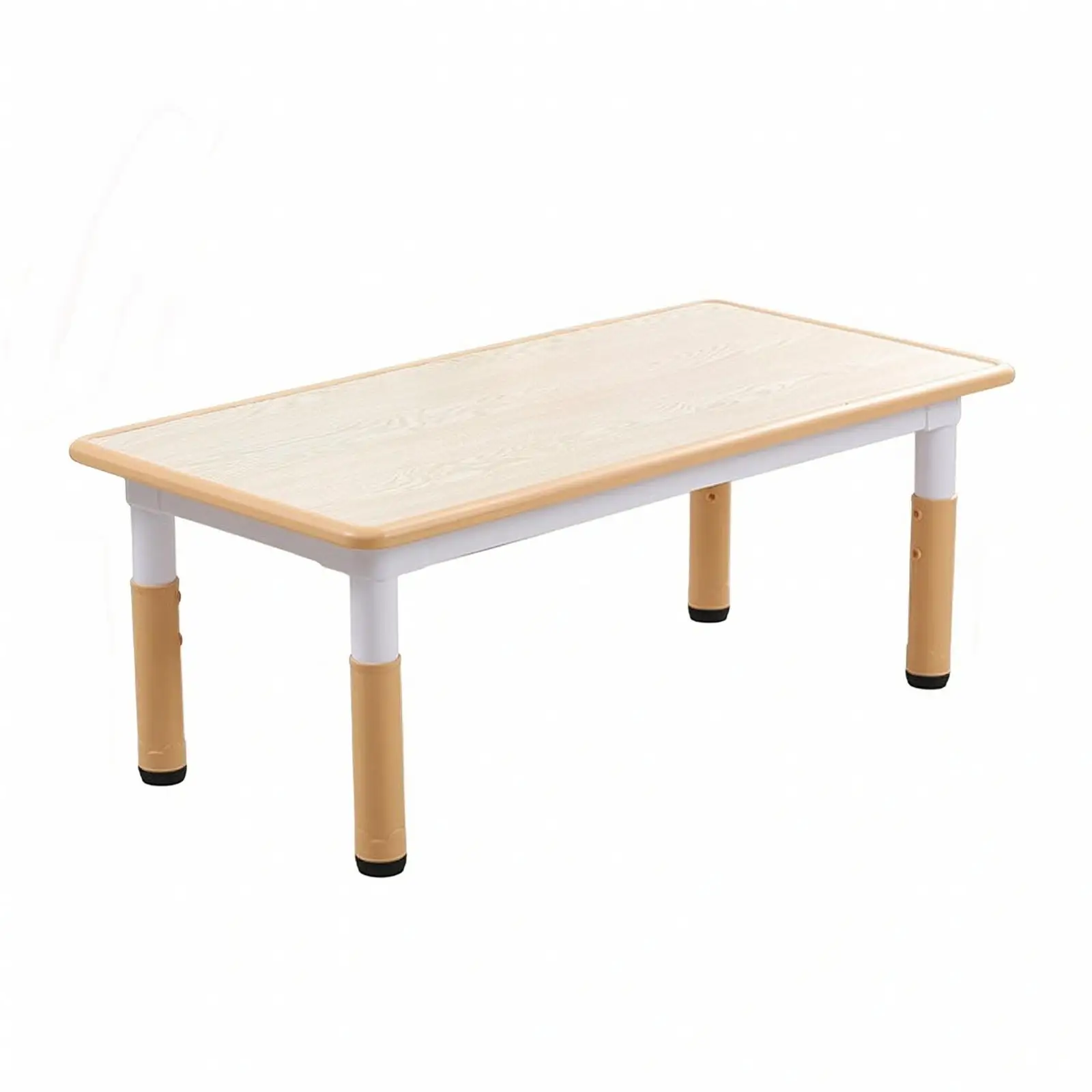 Kids Desk Height Adjustable Study Table for Children with Light Wood Top Sturdy Frame for Bedroom