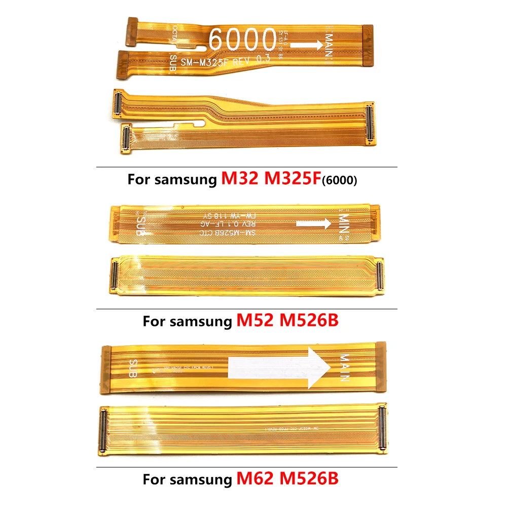 

50Pcs，Mainboard Flex Cable For Samsung M52 M526B M62 M625F M32 M325F MotherBoard Connector LCD Display Main Board Flex