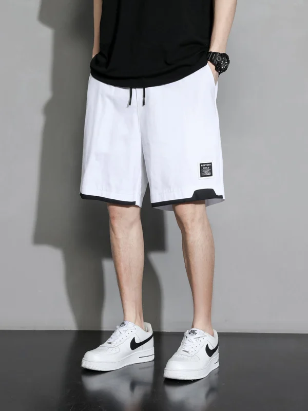 

Summer Men's Large Size Spor orts Casual Loose Five-Quarter Length Faionable Straight Leg Trendy Breathable Leisure Pants