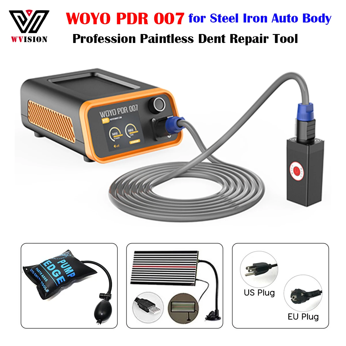 PDR007 Car Paintless Dent Repair PDR Steel Body Magnetic Induction Heater Automotive Mechanical Workshop Tools Car Accessories