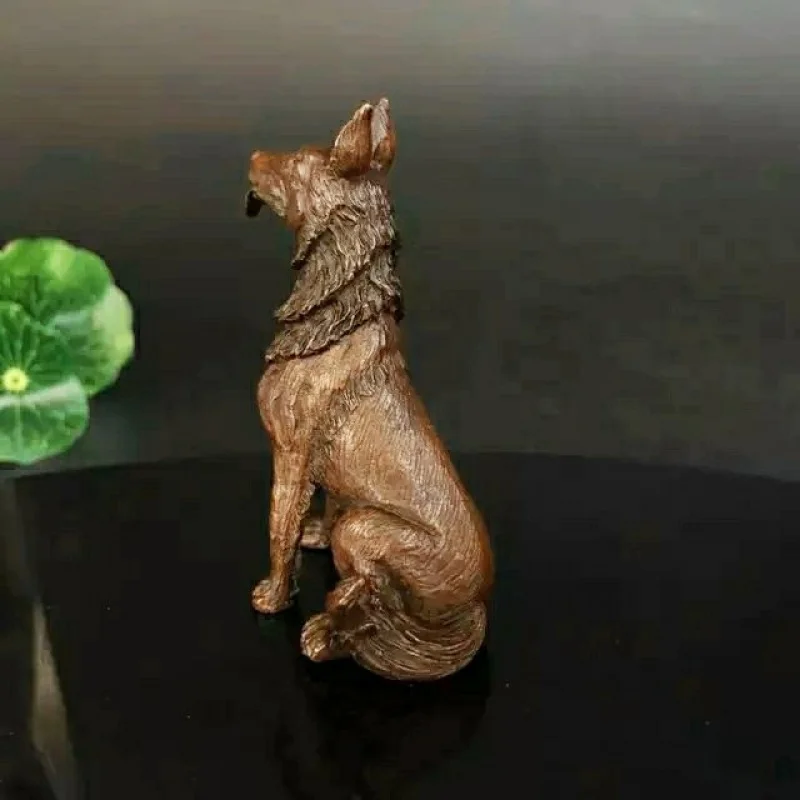 Solid pure handmade tea pet figurine, small ornament, sculpture, copper craft, hand-held piece