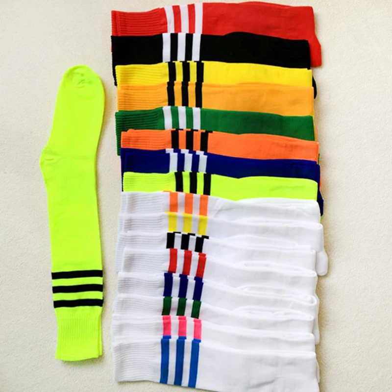 1Pair Football Sock High Quality Long Tube Knee Cotton Kids Legging Stocking Soccer Baseball Running Sport Adults Children Socks