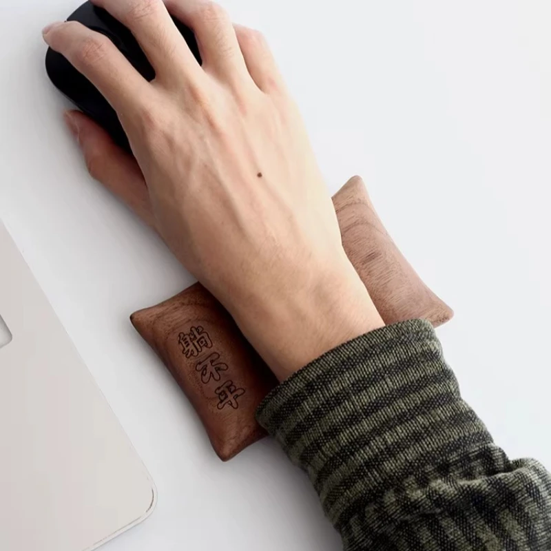 Pillow Wooden Wrist Rest Custom Creativity Mouse Pad Wrist Rest Black Walnut Comfortable Ergonomic Keyboard Game Accessories