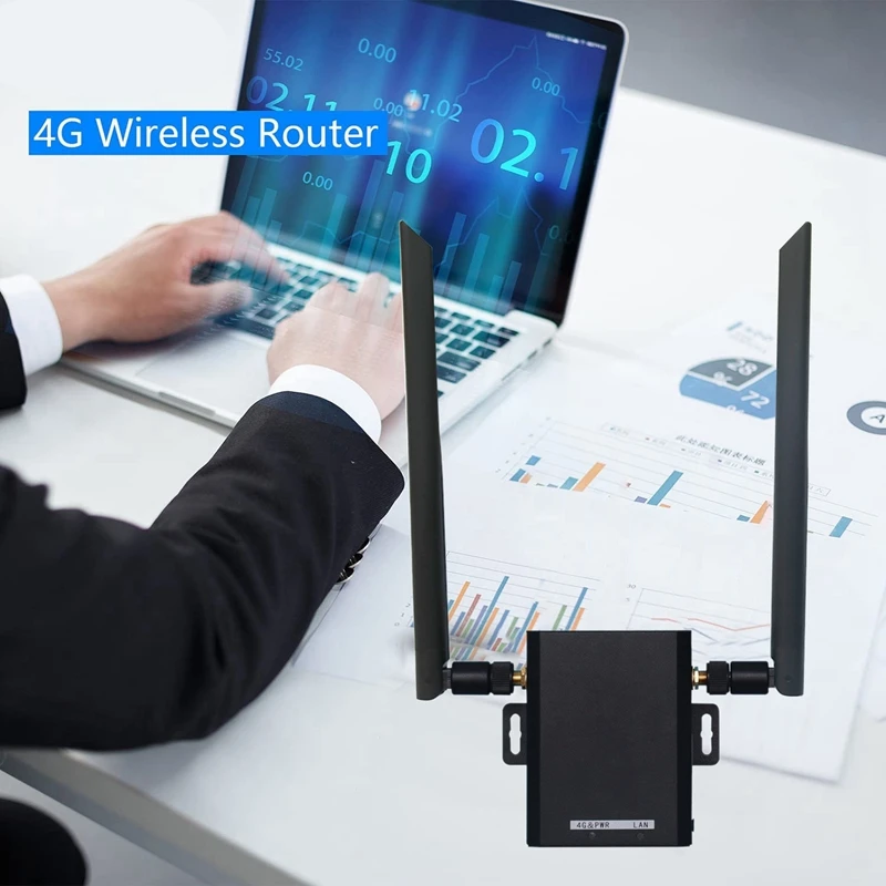 H927 4G Industrial Grade Wireless Router 4G LTE CAT4 150Mbps SIM Slot Wifi Router Up To 16 Users With 2 SMA Antennas