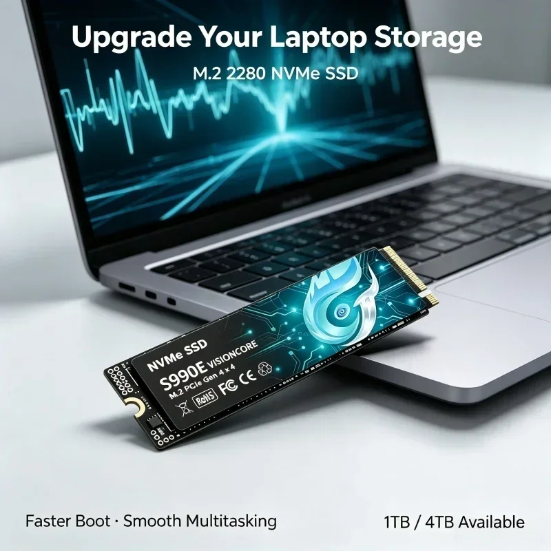 S990E 2TB 4TB SSD M.2 NVMe Internal Solid State Drive High Speed 3500MB/s PCIe 4.0 Gaming Drive Works for  Laptop PC Hard Disk