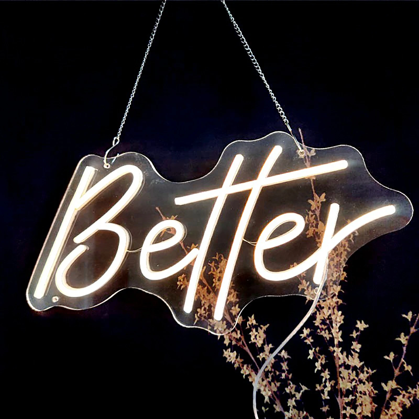 Imagem -04 - Better Together Neon Sign Led Light Home Art Casamento Bar Quarto Sala Estética Festa de Aniversário Clube Quarto Wall Decore Presentes