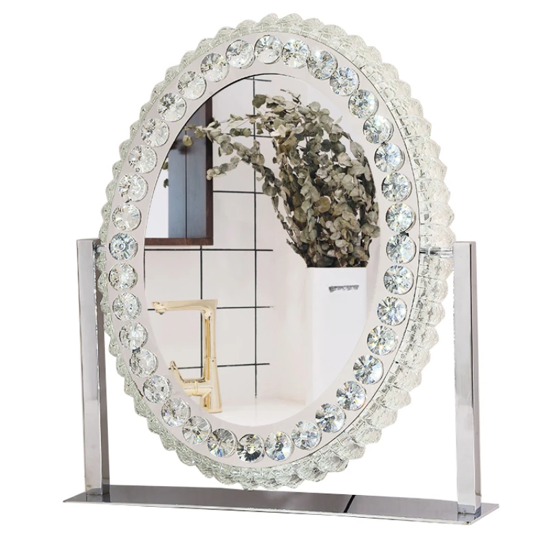 Makeup mirror with lamp high-end vanity mirror desktop girl light luxury intelligent Internet celebrity