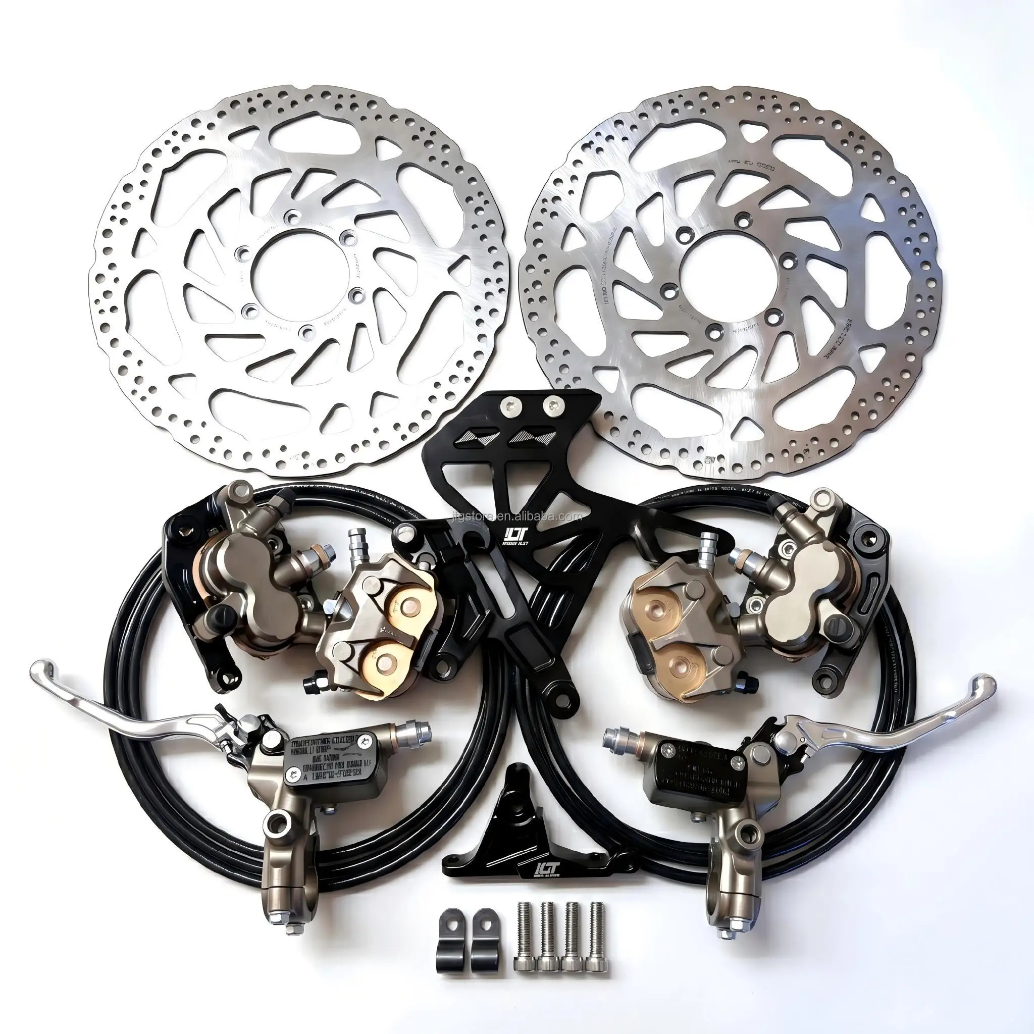 JFG High Performance CNC 6061 Front Rear Caliper Mount Disc Rotor for Ultra Bee Brake Kit E Ride Pro SS Light Bee