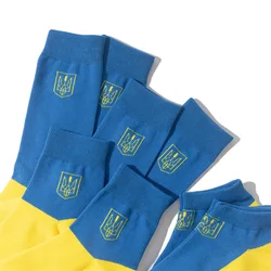 Ukrain bandeira homem & mulher meias tripulação casual moda algodão sox novidade primavera outono verão tornozelo meia de alta qualidade