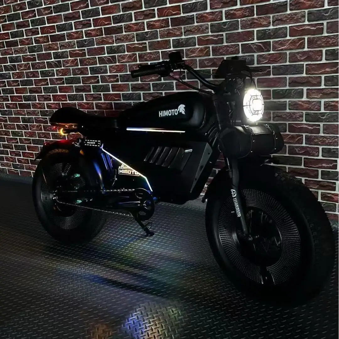 STLF Fashion 2025 Owayebike, hergestellt im High-End-Elektrofahrrad, 60 Ah-Batterie, 140 km große Reichweite, 20 x 5 Zoll, schwarzer Krieger für Erwachsene