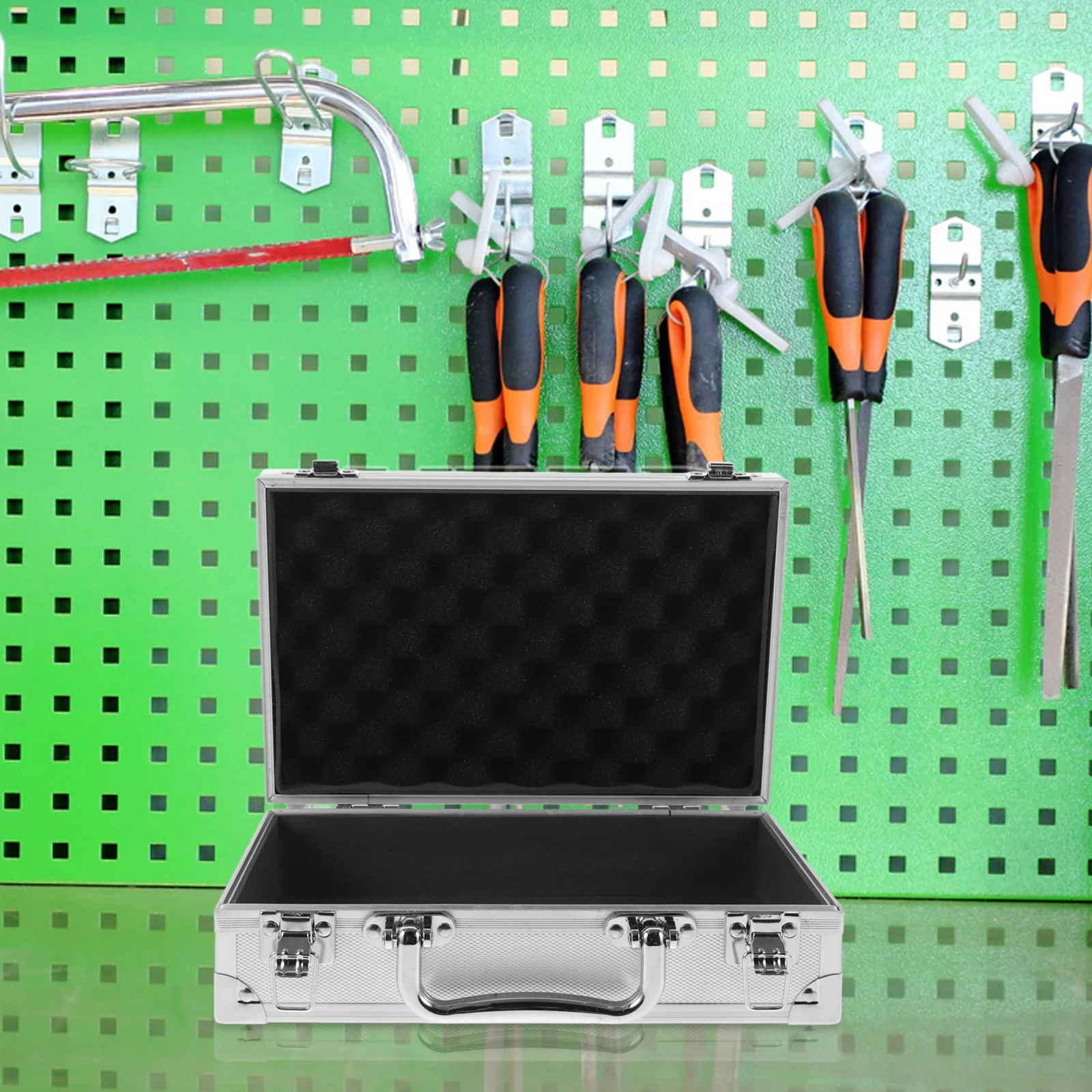 

Aluminium Alloy Toolbox Screw Storage ganizer Portable Carrying Case H Tools Suitcase Small Metal Container