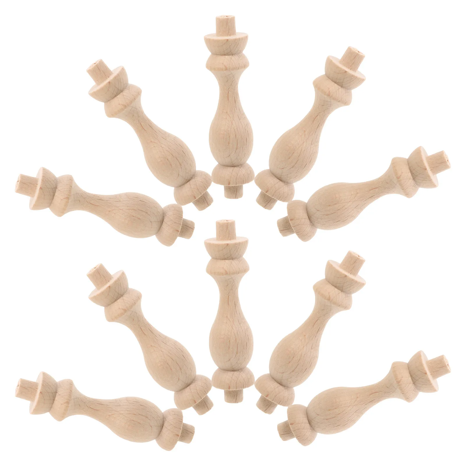 10 Piece Curtain Rod Finials Solid Replacement Ends for Window Garden Fence Furniture Holiday Decor