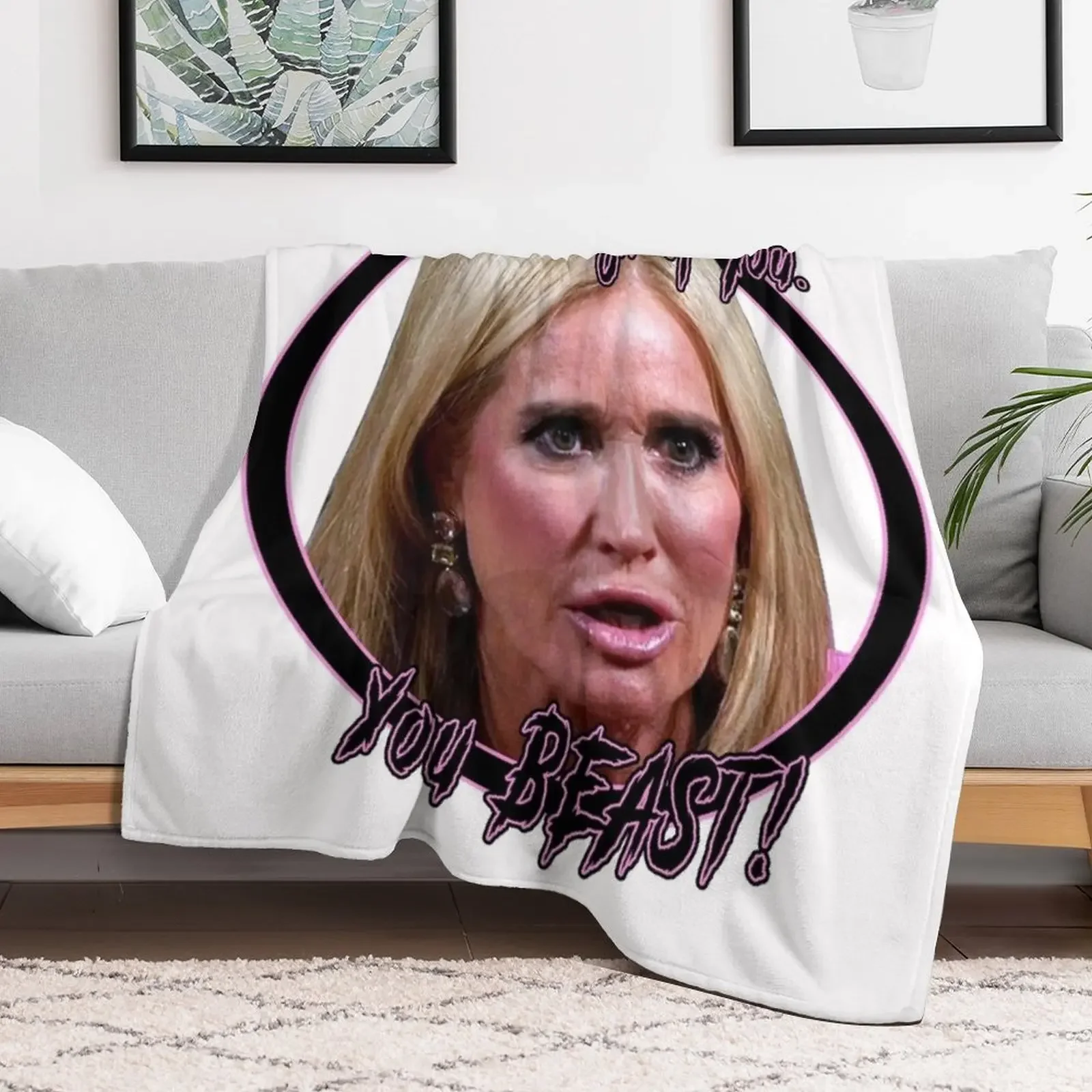 Kim Richards - You Beast! Throw Blanket Shaggy Furry Soft Blanket for Bedroom Living Room