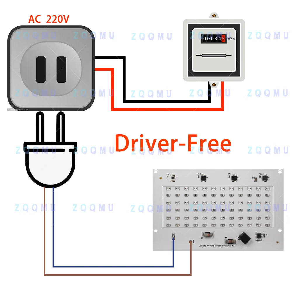 УФ-светодиодная плата 50W 100W 395 нм AC220V без драйвера подходит для атмосферного освещения KTV УФ-ламп квестов вечеринок