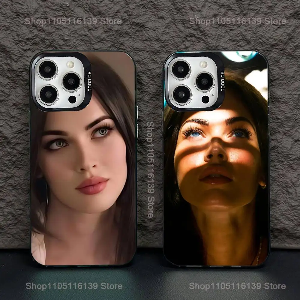 

Phone Case For iPhone 16,15,14,13,12,11,Pro,XS,Max,Plus,Mini,SE M-Megan F-Fox Actress Black Candy Matte Shockproof Cover