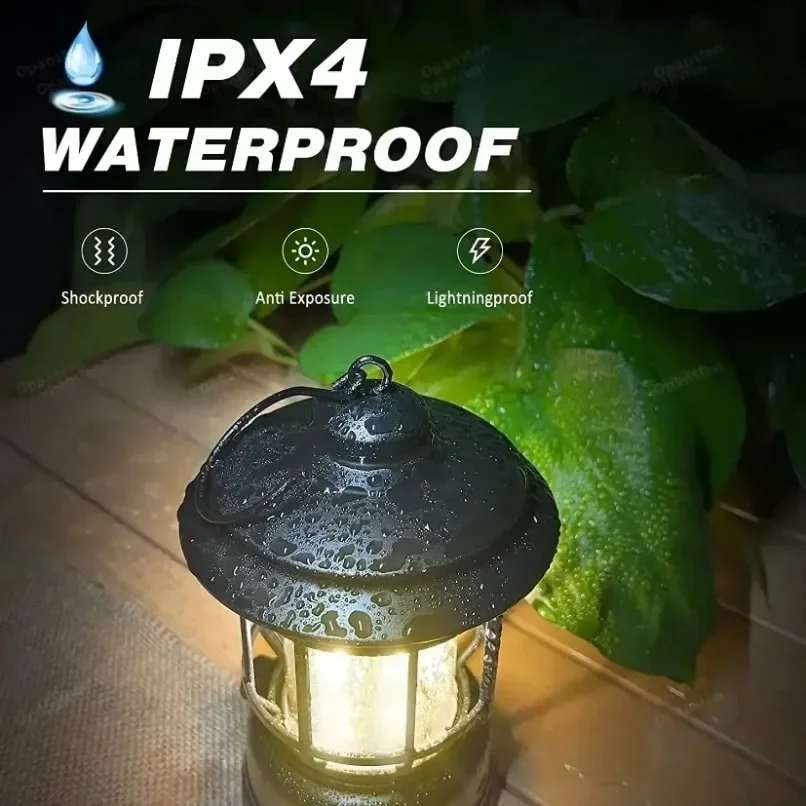 lanterna-de-camping-led-retro-portatil-recarregavel-a-prova-d'agua-para-uso-em-tendas-ideal-para-atividades-ao-ar-livre-como-caminhadas-pesca-e-emergencias-domesticas