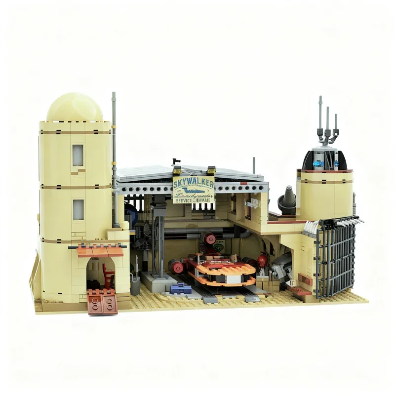 1441PCS MOC Space War Mos Eisley Landspeeder Workshop Model Custom Building Blocks Architecture DIY Assembly Gift Creative Decor