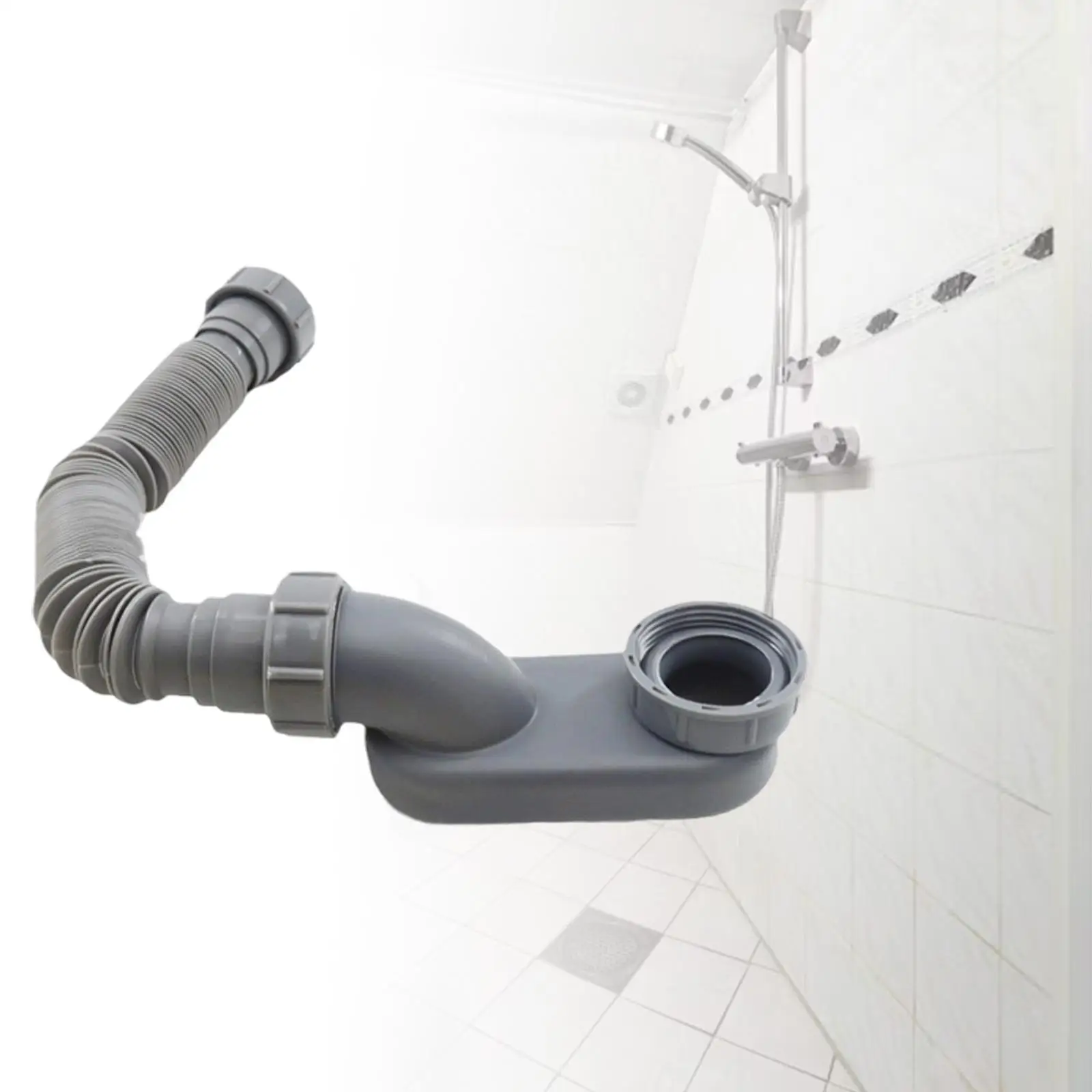 

Low Profile Bathtub Shower Drain Pipe Replace Easy Installation Flexible for Bath Bathtub Freestanding Tub RV Shower Sink