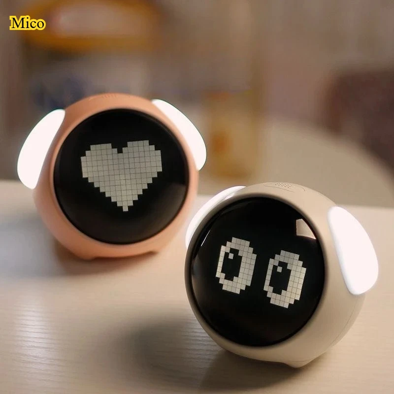 

Цифровой будильник с милым дизайном, голосовой LED-ночник, декор для дома и рабочего стола