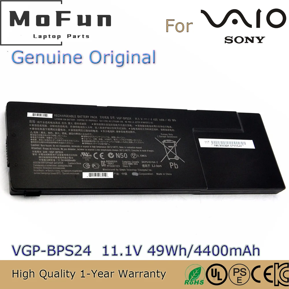 Brand New Original VGP-BPS24 11.1V 49Wh Laptop Battery for Sony VAIO SA SB SC SD SE VPCSA VPCSB VPCSC VPCSE VGP-BPSC24