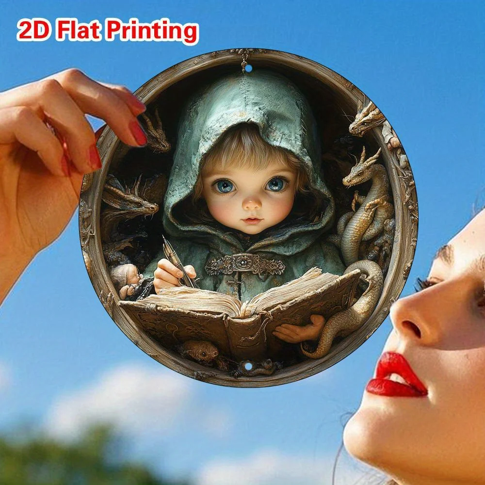 

Medieval Style ，Blue Eyed Boy & Animal & Book Art, Vintage Fantasy Illustrations, Wedding Decorations, Fantasy Decor