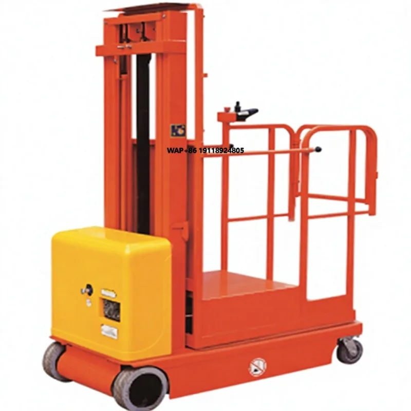 New Full Electric Order Picker 2m 3m 4m 4.5m 300kg Capacity Aerial Stock Picking Lift Platform Construction Material Handling
