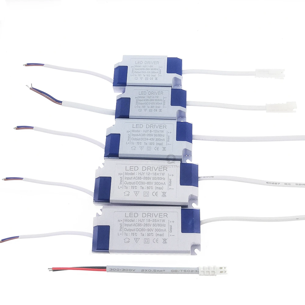10pcs 1W-36W 300mA LED Driver AC85-265V Input Voltage Constant Current Power Supply For Down Light Ceiling Light Transformers