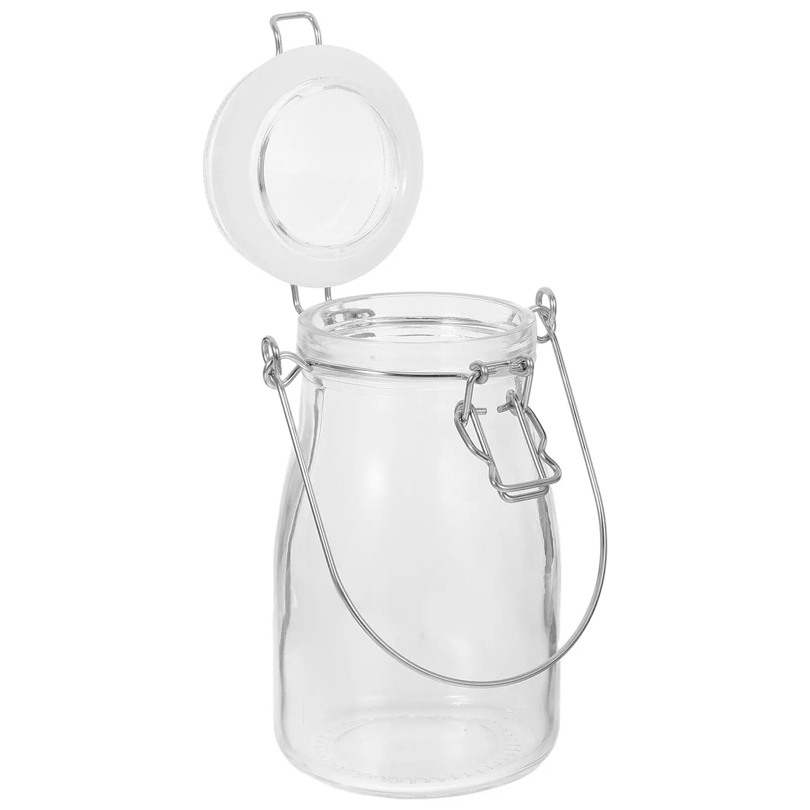 Frasco de Vidrio Premium de 500 ml, Hermético, a Prueba de Fugas, Transparente, Recipiente para Almacenar Alimentos, para Jugos, Leche, Smoothies, Té, Café, Miel