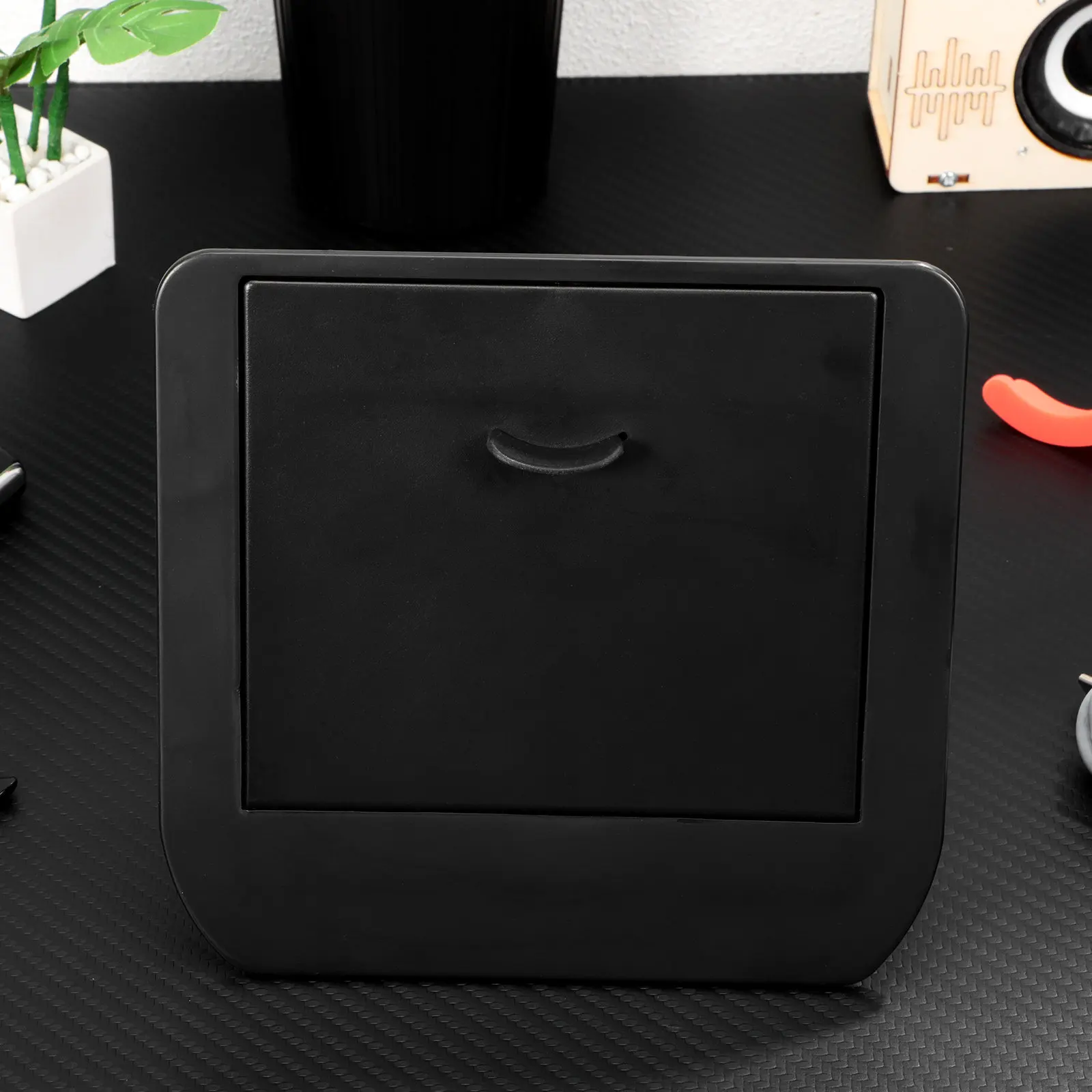 Car Armrest Storage Box Hidden Magnetic Lid ABS Material Discreet Center Console Organizer for Keys Wallet Phone