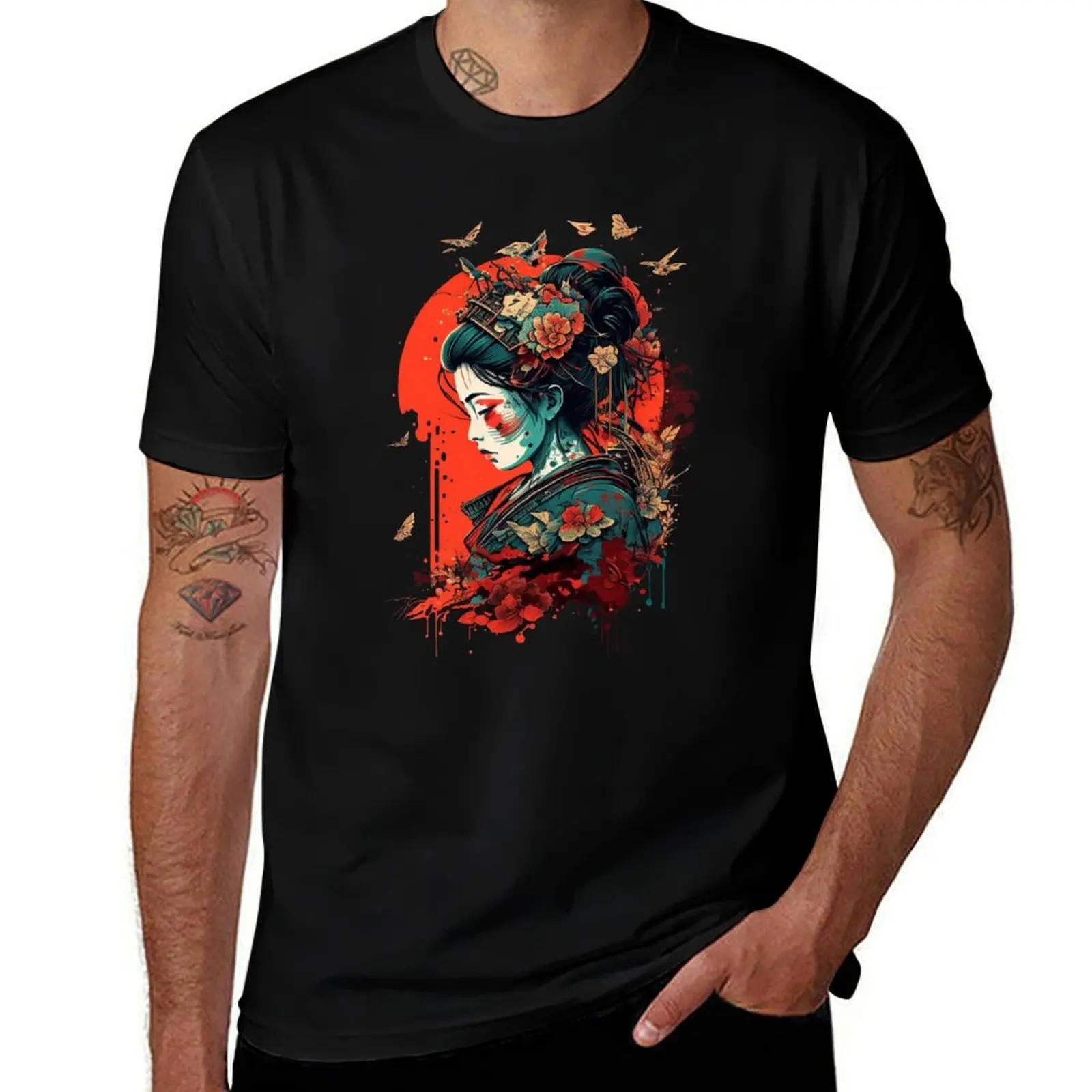 

geisha T-Shirt Funny t-shirts new edition customs funny t shirts men