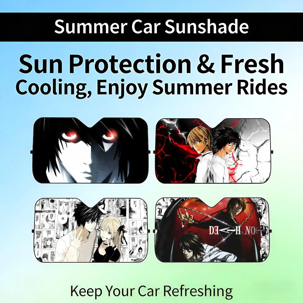 

Anime DDeath NNote Sun Visor Retractable Car Windshield Sun Shade UV
