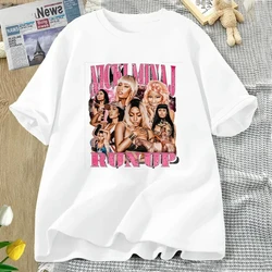 Nicki Minaj koszulka damska raper w stylu Vintage bawełniana koszulka Unisex bawełniane koszulki z krótkim rękawem Streetwear estetyczne ubrania